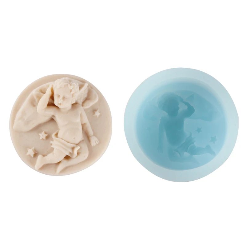 

Angel Soap Mold Baby Pattern Oval Silicone Resin Chocolate Mould Soap Making Supplies