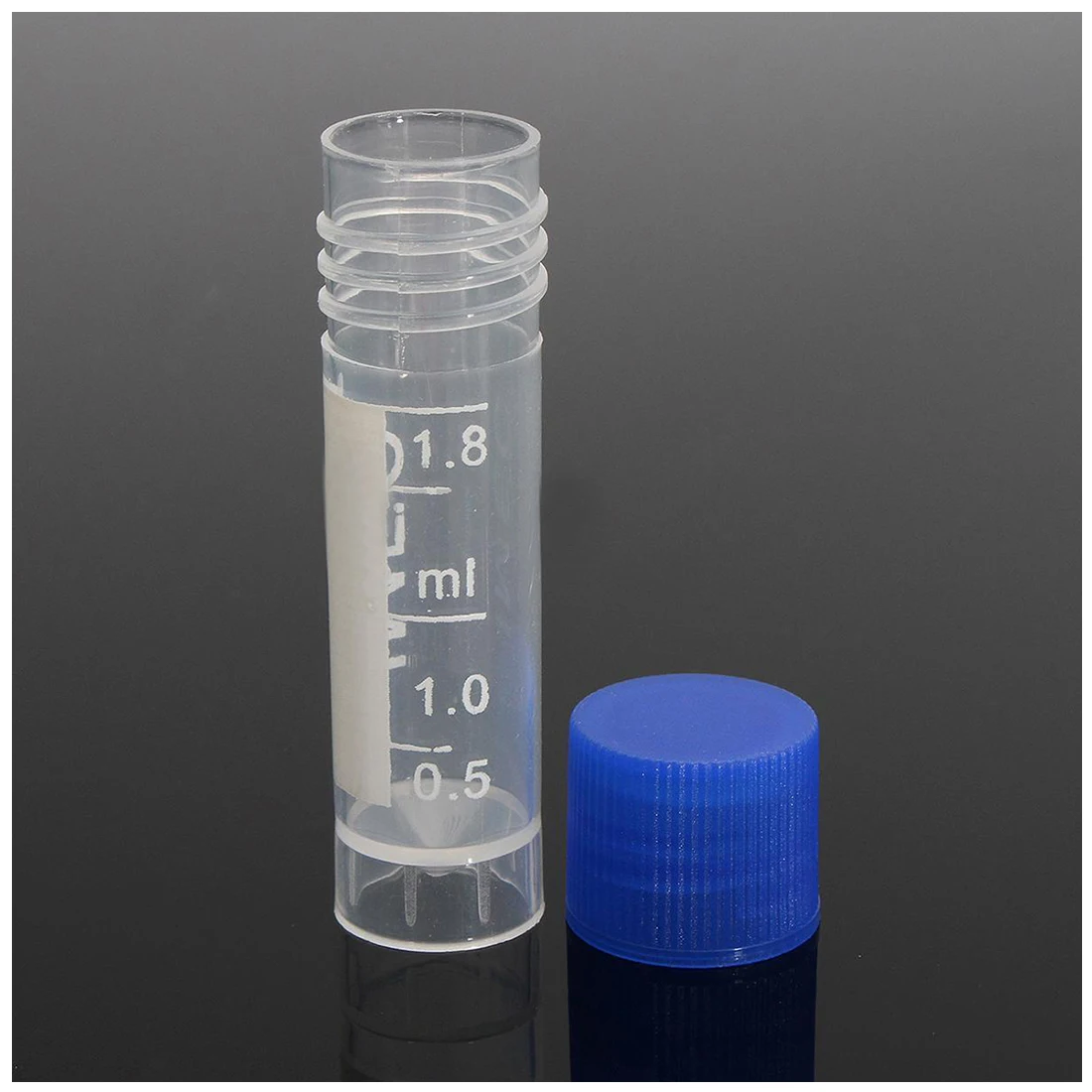 

Hot sale 50Pcs 1.8ml Plastic Graduated 0.063oz Cryovial Test Tube Sample Pipe With Seal Cap