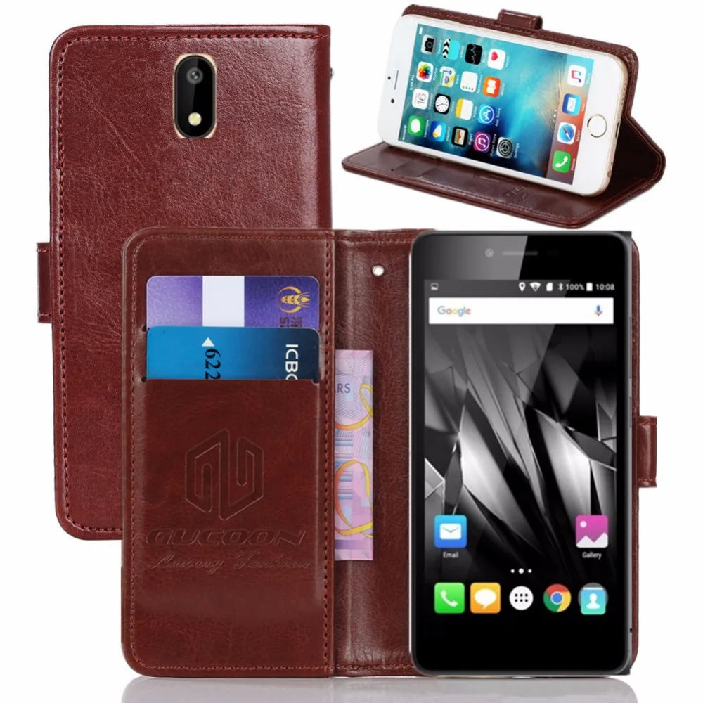 

GUCOON Vintage Wallet Case for Micromax Bolt Supreme 6 Q409 PU Leather Retro Flip Cover Magnetic Fashion Cases Kickstand Strap