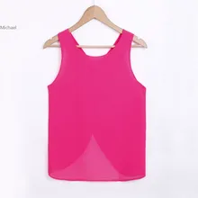 New Hot Sale! Sweet Women Fashion Lady Summer Sleeveless Blouse Chiffon Casual Shirts Sexy Back Strap Vest Tops 35