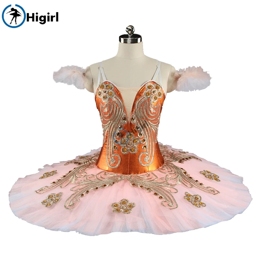 Buy Women Professional Ballet Tutu Gold Orange