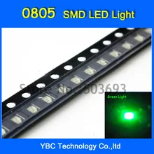 200 шт./лот 0805 SMD Ультраяркий зеленый свет светодиодный лазерный диод