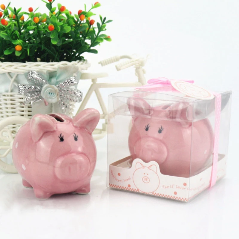 

Cute Ceramic Piggy Bank Saving Cash Coin Money Box Children Toy Kids Child Gifts Tabletop Decor Home Collection Decorative