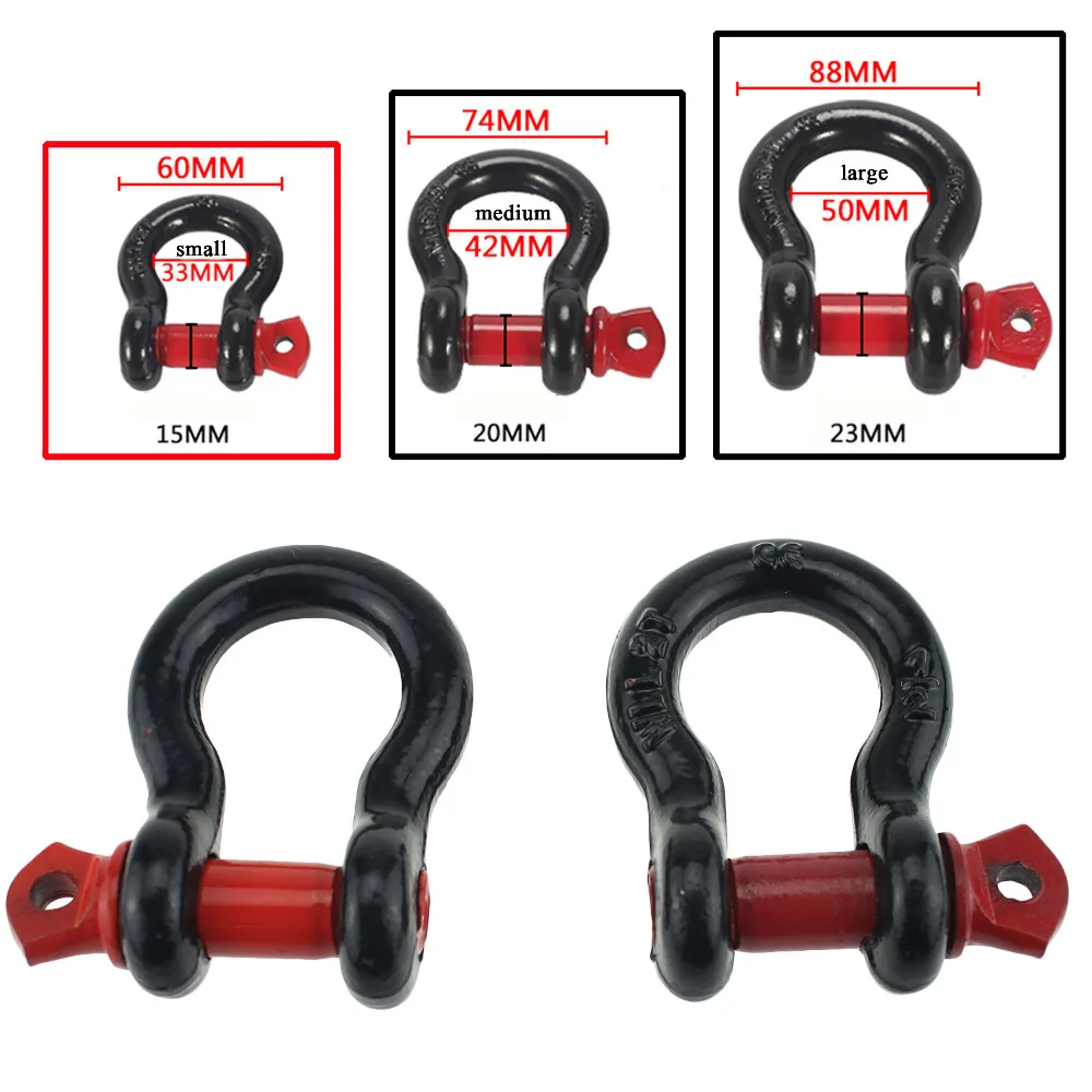 Iztoss-2PCS-1-2-D-Ring-Bow-Shackle-Screw-Pin-Clevis-Rigging-Jeep-Towing-2-Ton (1)