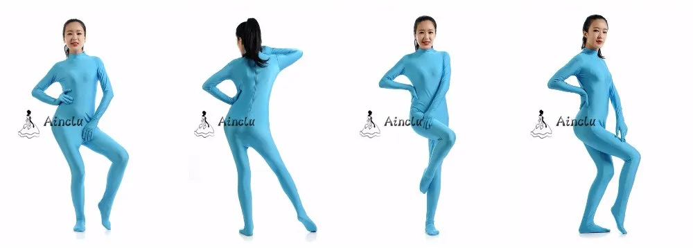 Ainclu Women’s Hoodless Zentai Catsuit Multicolor -Zentai shop online