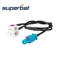 Superbat Fakra-Cable Coaxial de cola de cerdo, enchufe doble "B" Jack a Fakra "Z", Fakra B-Z, 30cm para Radio con Phantom