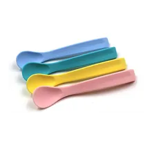 Красочная тренировочная ложка ложки с ручкой столовые приборы детские ложки набор кухонных столовых приборов детские медицинские принадлежности для кормления HX0621