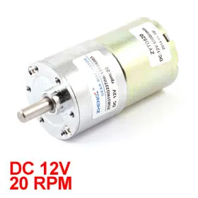 

UXCELL Hot Sale 1 Pcs 12V 6 mm Dia Shaft 2 Terminal 20Rpm Electric Gearbox DC Gear Motor, 1.46" Width, 3.39" Length
