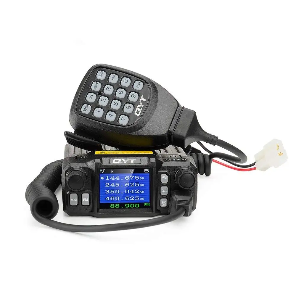 

QYT KT-7900D Mini Car Mobile Radio Quad Band Quad Dsiplay VHF 25W UHF 20W Mobile Transicever KT7900D Walkie Talkie