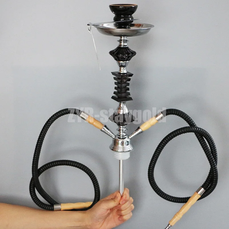 Narguile קיט כולל גזע chicha צינורות shisha נרגילה עישון מאפרה קרמיקה קערת קליפ צינור מסנן לא כולל בסיס זכוכית הנורה