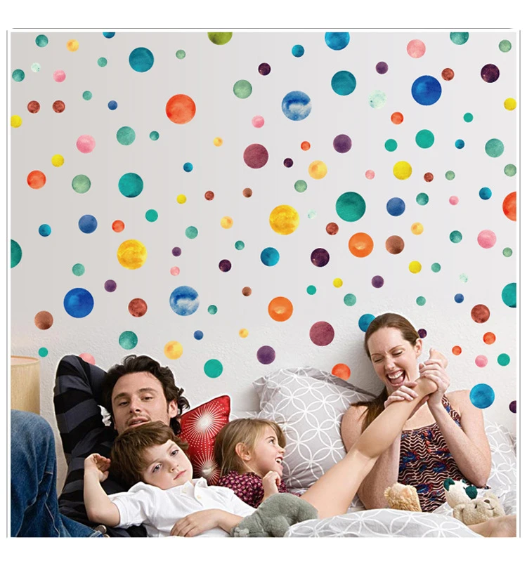 

1set Colorful Circle Planet Creative DIY Sticker Bedroom Living Room PVC Wall Sticker Kids Room Kindergarten Decoration