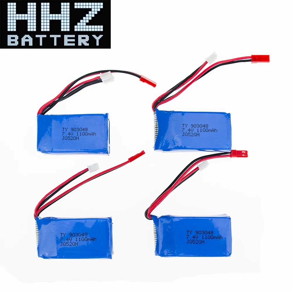 4 шт 7 V LiPo Drone Batteria Wltoys A949 A959 A969 A979 K929 1100mah Lipo Battery 2S для a959 RC вертолет самолет