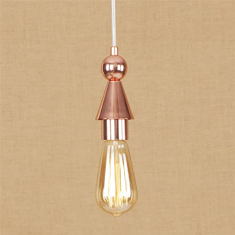 Edison Loft Style Iron Rose Gold Droplight Modern LED Pendant Light