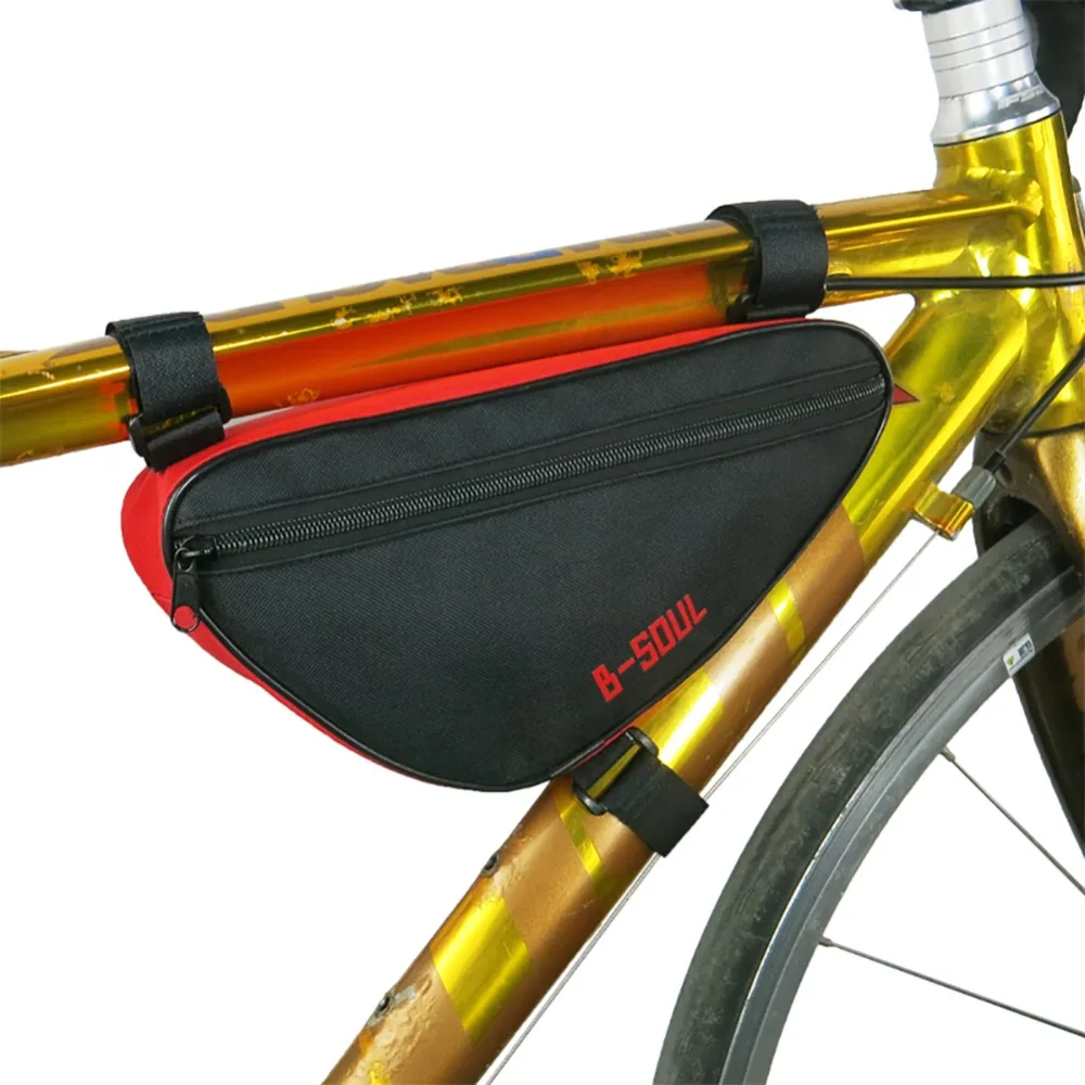 Discount New Waterproof Cycling Bag Triangle Bicycle Front Tube Frame Bag Outdoor Mountain Bike Pouch Bike Frame Bag Accessories 12