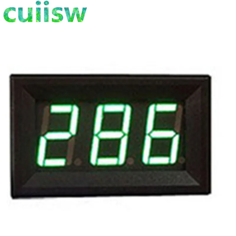 

Green YB27A LED AC 60-500V Digital Voltmeter Home Use Voltage Display w/ 2 Wires LED Displays 0-220V