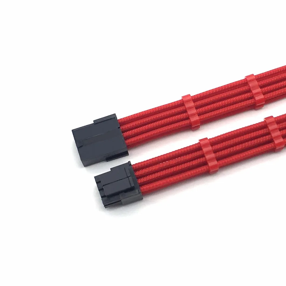 

Custom Make CPU 8Pin 4+4Pin ATX Power Extension Cable with 2pcs comb.