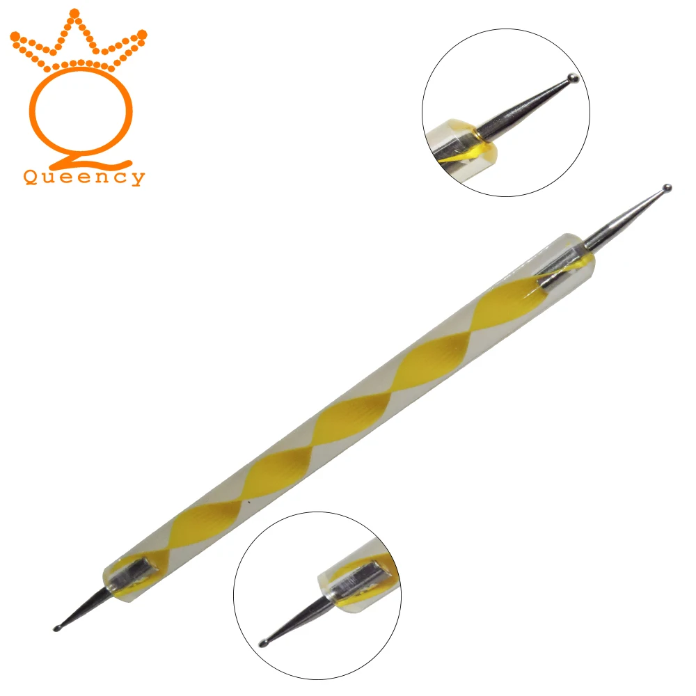 5 шт./лот, 2 способа Diamond Dots ручка для рисования мраморный, точечный инструмент для дизайна ногтей инструменты для маникюра, по уходу за