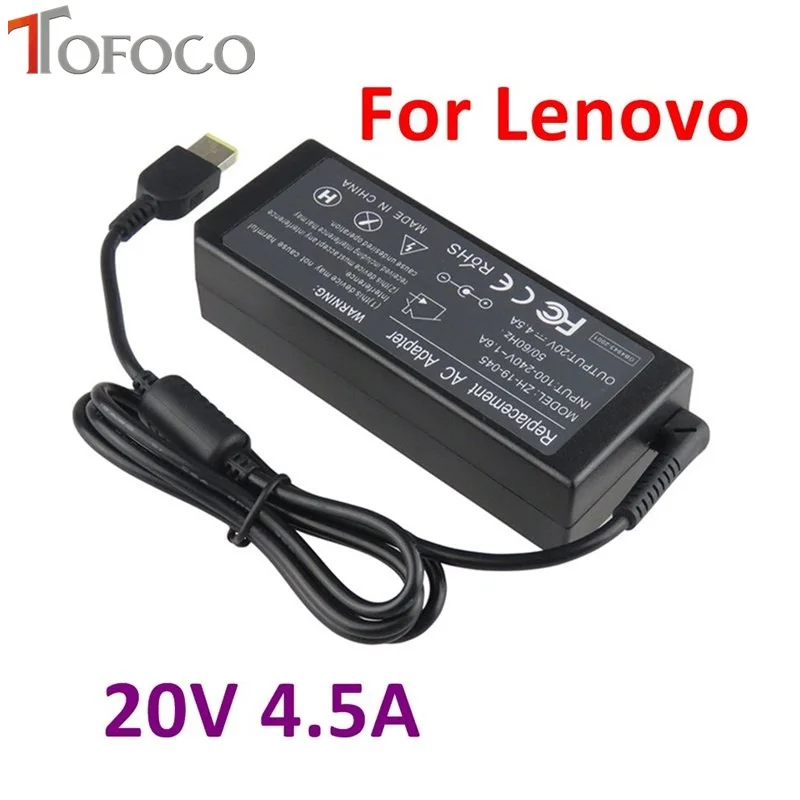 Зарядное устройство TOFOCO для ультрабука Lenovo ThinkPad X1 Carbon G700 G500 Touch Ul505 20 в 4 5 А|ac adapter