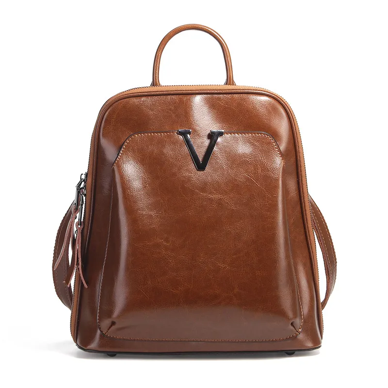 Nesitu, высокое качество, новинка, черный, коричневый, красный, кофейный, спилок, кожа, женские рюкзаки, для девушек, леди, дорожная сумка, сумки на плечо, M801 - Цвет: brown