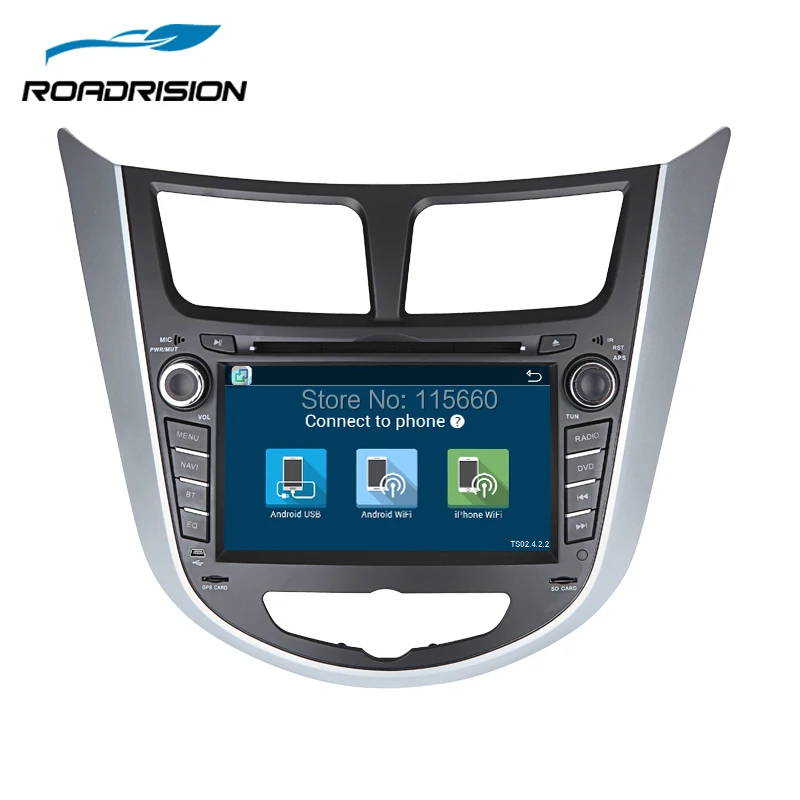 RoadRision 1024*600 четырехъядерный Android 6,0 Автомобильный DVD gps плеер для hyundai Solaris Verna головное устройство авто радио Видео навигация