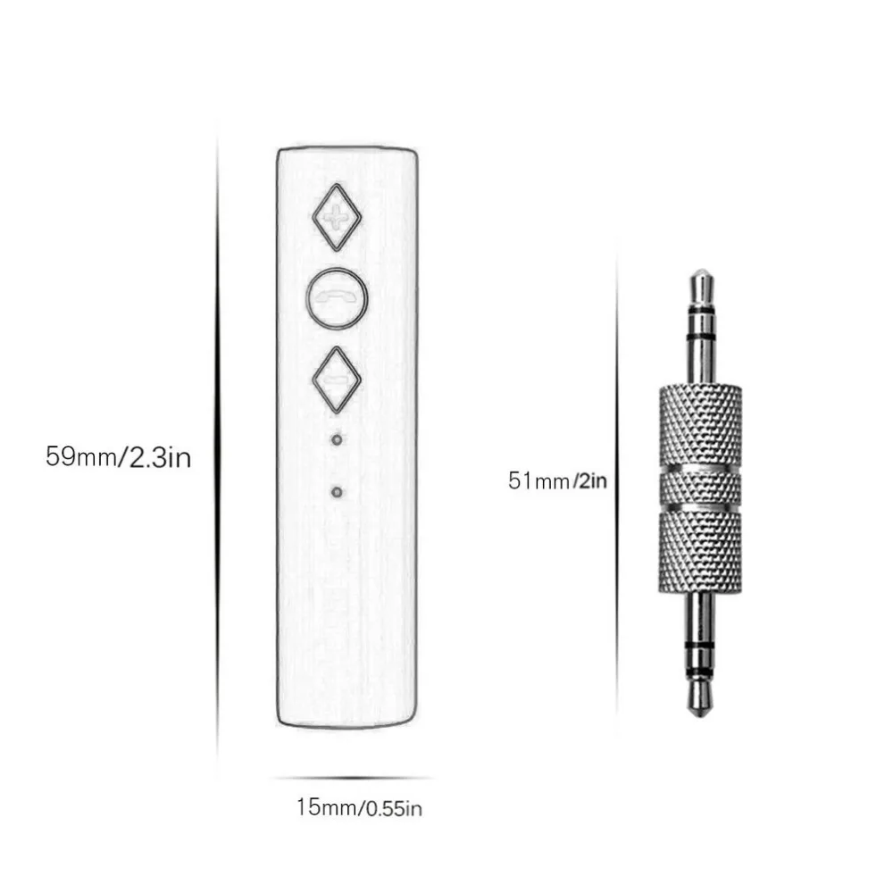 Дизайн клипа Портативный 3,5 мм Беспроводной Bluetooth ресивер стерео аудио музыкальный bluetooth-ресивер адаптер для автомобиля Handsfree белый