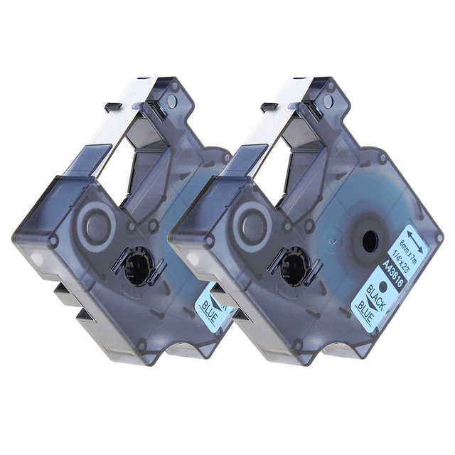 Best Offers 2 pcs compatible Black on White 43616 6mm label tapes for dymo label printers Best Offers 2 pcs compatible Black on White 43616 6mm label tapes for dymo label printers