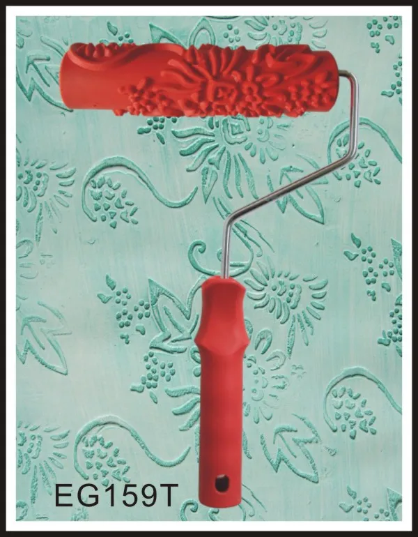 

7" Rubber Roller Embossed Texture Pattern Paint Roller Home Decoration Paint Brush Background Wall Tool 7 Inch