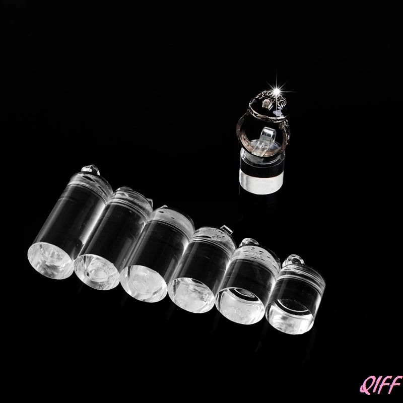 

7Pcs Different Height Finger Ring Display Stand Holder for Home Jewelry Shop Set