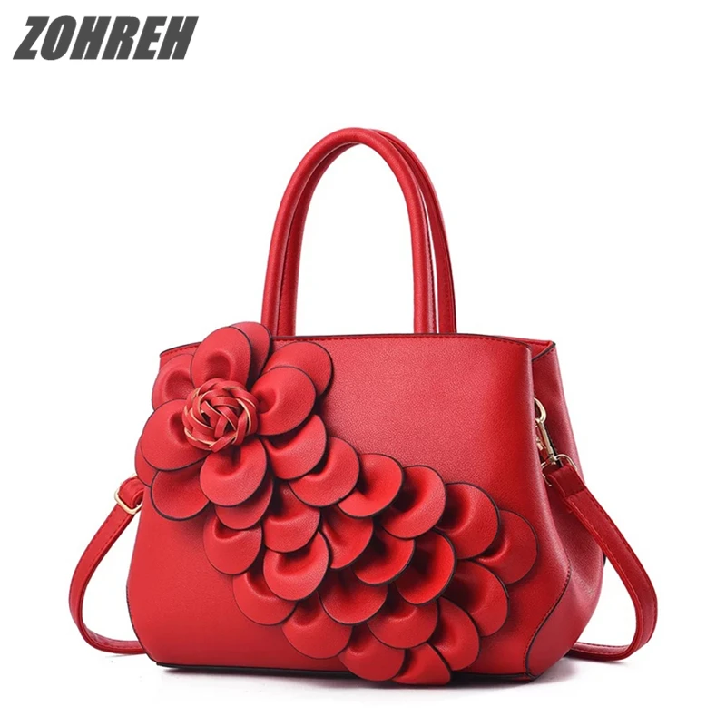 

New Fashion Women Handbag Flower Luxury Clutch Lady Crossbody Bags Leather Messenger Bags For Girl Designer Female Shoulder Bags