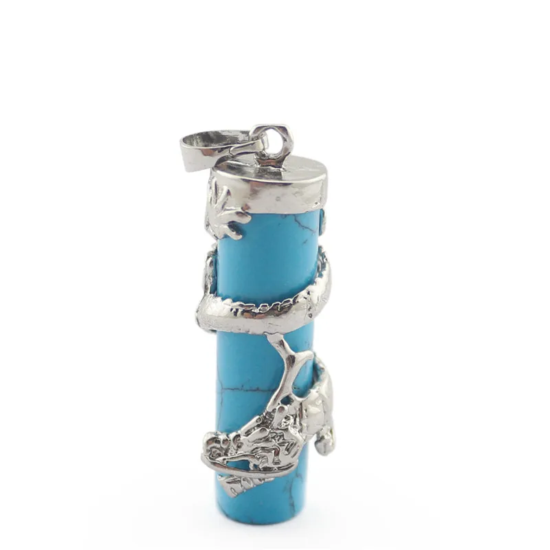 Druzy модные ювелирные изделия натуральный малахитстоун ожерелье Оникс Золотой Камень с винтажным золотой камень чокер - Окраска металла: blue turquoise