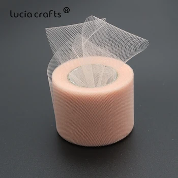 

Lucia Crafts 25y Organza chiffon Tulle Roll Spool 5cm Fabric Wedding Decor Material W0750