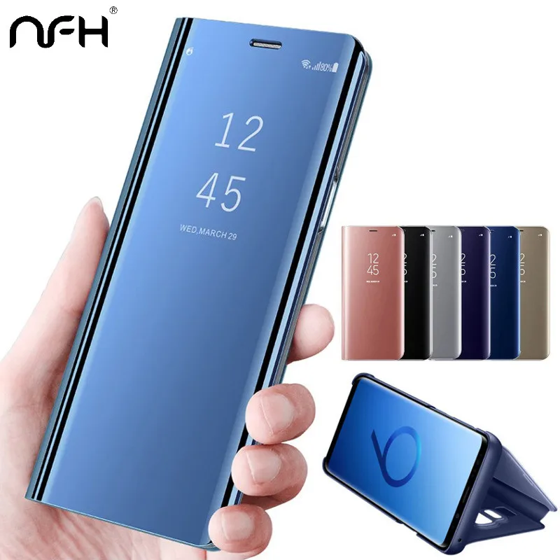 

Clear Mirror Smart Case On the For Samsung Galaxy S8 S9 S10 Plus Note 9 S7 Edge S6 A3 A5 A7 2017 A6 A8 J4 J6 2018 S10 Lite Cover