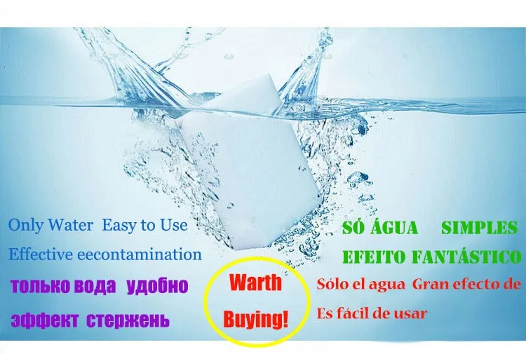 

50pcs/lot 10*7*3cm plus thickness cleaning sanitary sponge house daily use multi-size stocked magic sponge