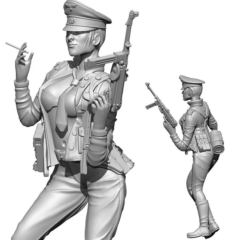 

Dongzhur 1/18 World War II German sexy female officer resin soldier Model Building Handwork Gift For Kids Resin Figures model