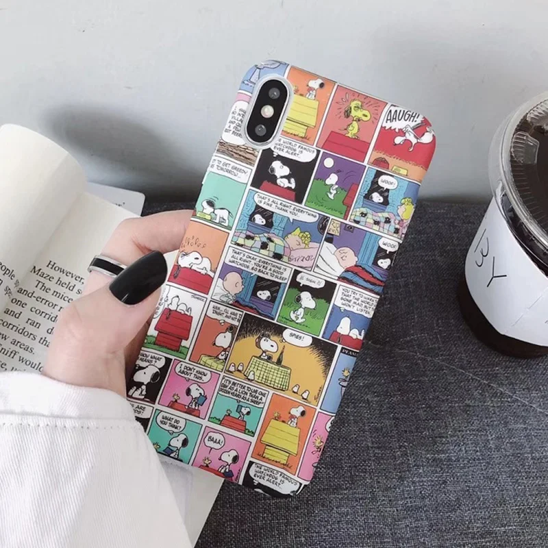 

Cartoon Dog and Charlie Brown Hard PC Case For huawei P30 P20 mate20 nova4 3i P20p P30pro case for iphone XS MAX XR X 7 8 plus