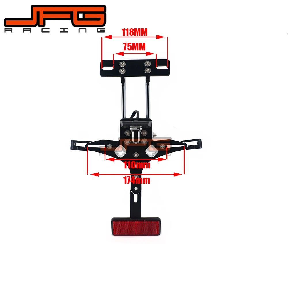 

Motorcycle Universal License Licence Holder Number Plate Hanger Tail Tidy Bracket For KTM YAMAHA HONDA SUZUKI KAWASAKI APRILIA
