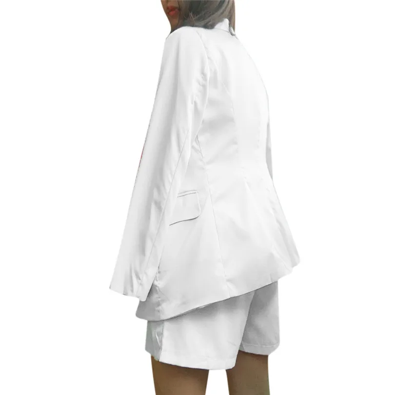 2019 Autumn New 2 Pcs Women Casual Office Lady Sets Business Formal Suits Elegant Shorts + Coats Outwear Suits #E10 (20)