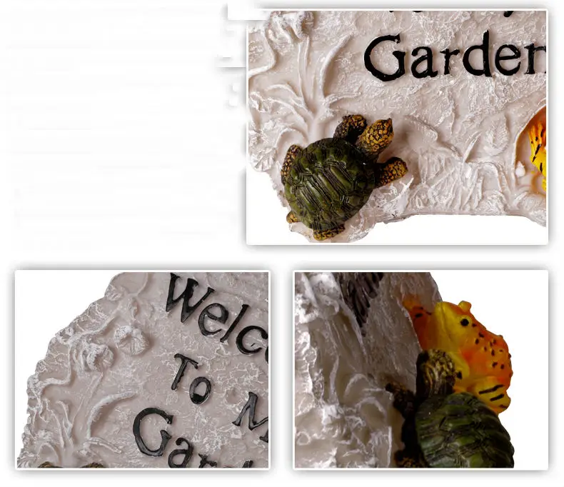 Garden Rockery Welcome Sign House Garden Garden Creative Art Decoration Countertop Decoration free shipping