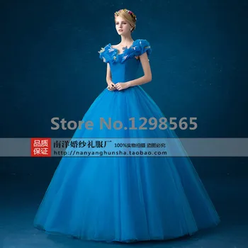 

2015 New movie Cinderella Princess Dress Gorgeous Costume cosplay halloween costumes for women can be Custom-made Free Shipping