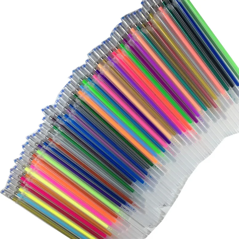 

12 Color Gel Pen Refills Set Glitter Multi Colored Painting Writing Pen Refill Rod for handle School Stationery Tool