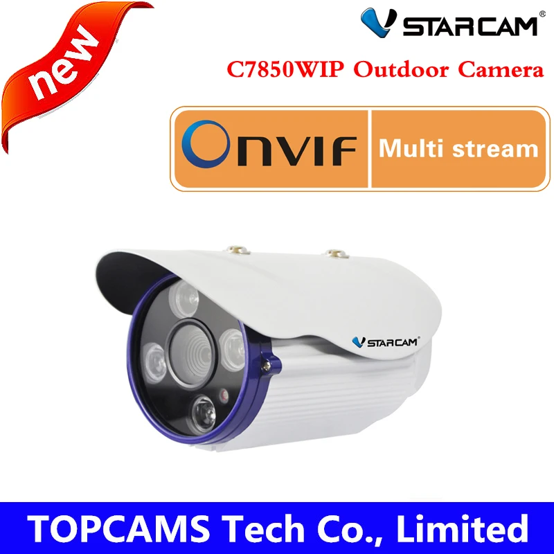 

vstarcam C7850WIP 1MegaPixel Plug&Play 720P H.264 IR-CUT Outdoor wifi Infrared waterproof Onvif IP camera IR 50m wireless camera