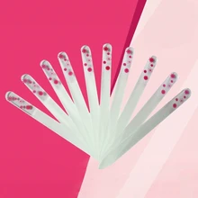 Water and Thermal transfer print logo glass nail file Durable Crystal Glass Nail File nail care Files Tools