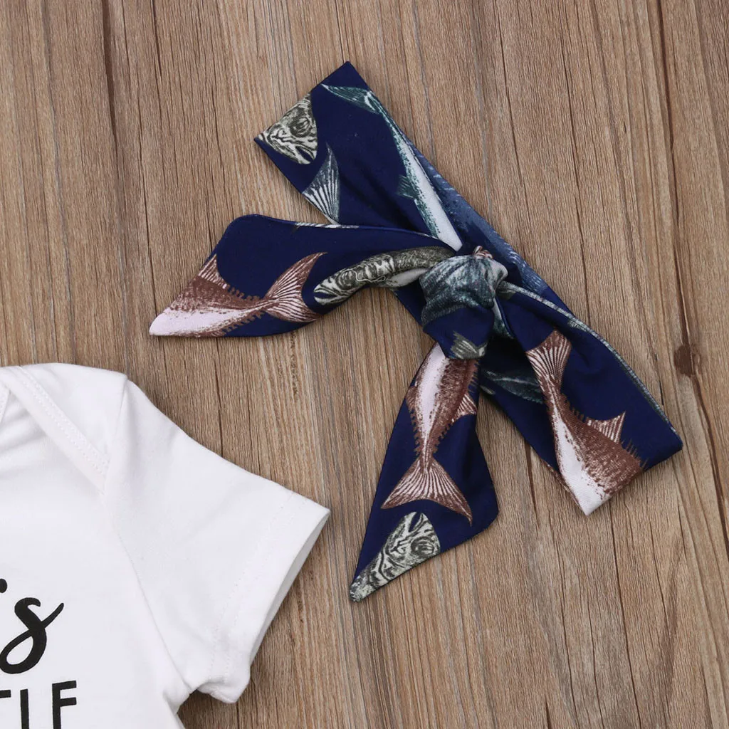 Детская одежда для девочек vetement enfant fille Детский комбинезон с надписью Little Fishing Buddy