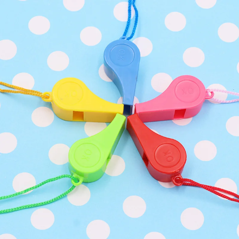 10 Pcs/lot New Colored plastic whistle referee whistle professional