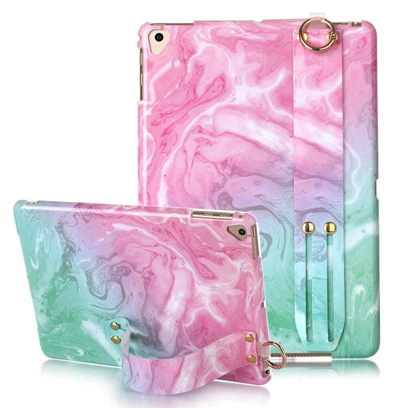 

For iPad Air Air2 TPU Back Case Universal Colorful Marble Handheld Soft Case for iPad Pro Apple iPad 9.7" 2018 Shockproof Cover