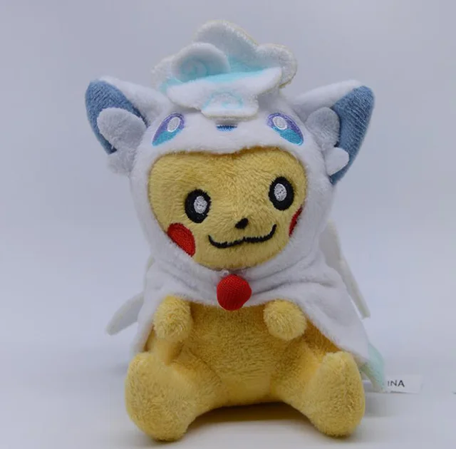 20/Lot 7 styles Alola Vulpix pikchu Cyndaquil Fennek Popplio Totodile Vulpix pikchu Vulpix 13CM Clip Doll Stuffed Toy