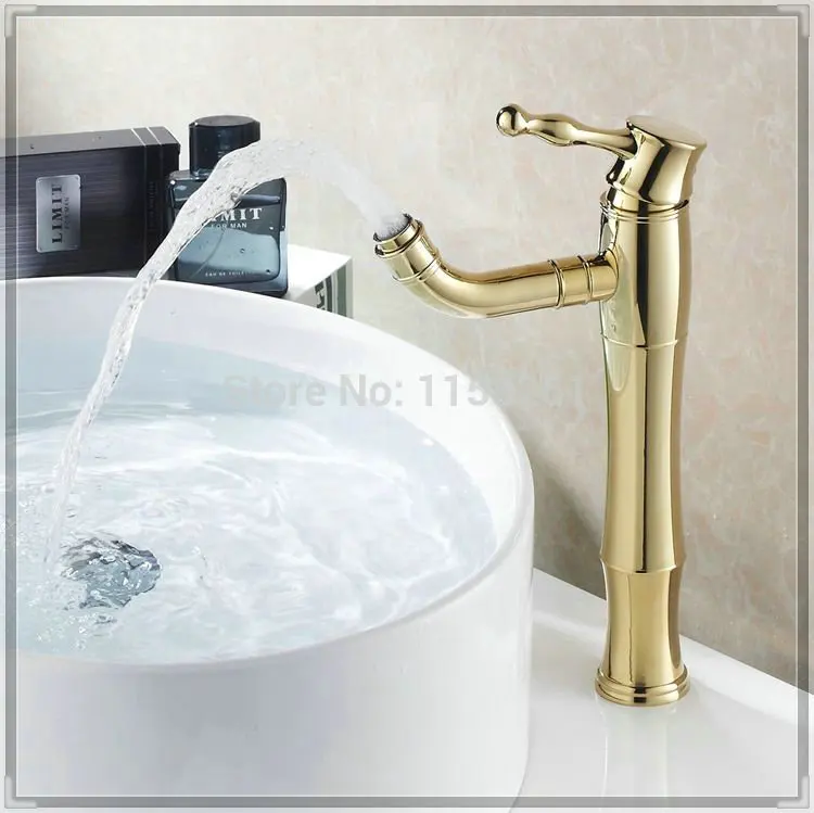 three holes Modern Gold Faucet,gold bathroom faucets,gold finish basin