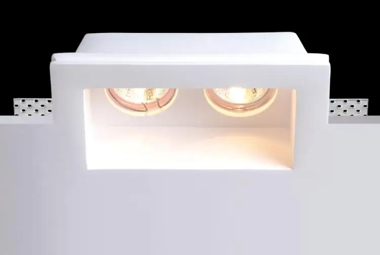 

LED Recessed gypsum light, plaster spotlight, Pure white trimless down lamp, indoor lamp with GU10 bulb, 5W, LED spot fixture