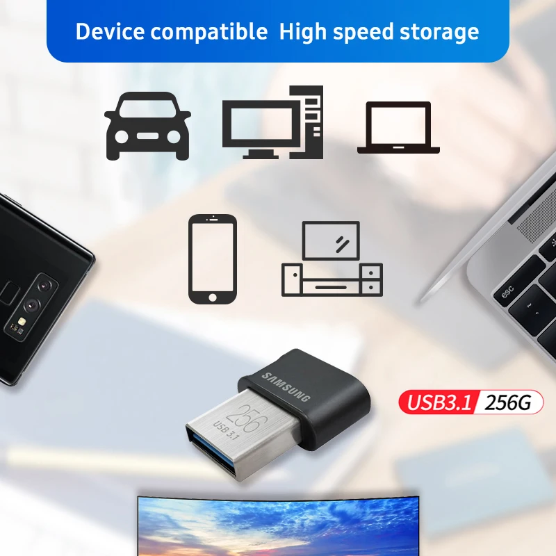Флешка Samsung USB 3 1 на 64 ГБ 32 до 200 МБ/с./с карта памяти usb 0 256 128 300 мини памяти|USB