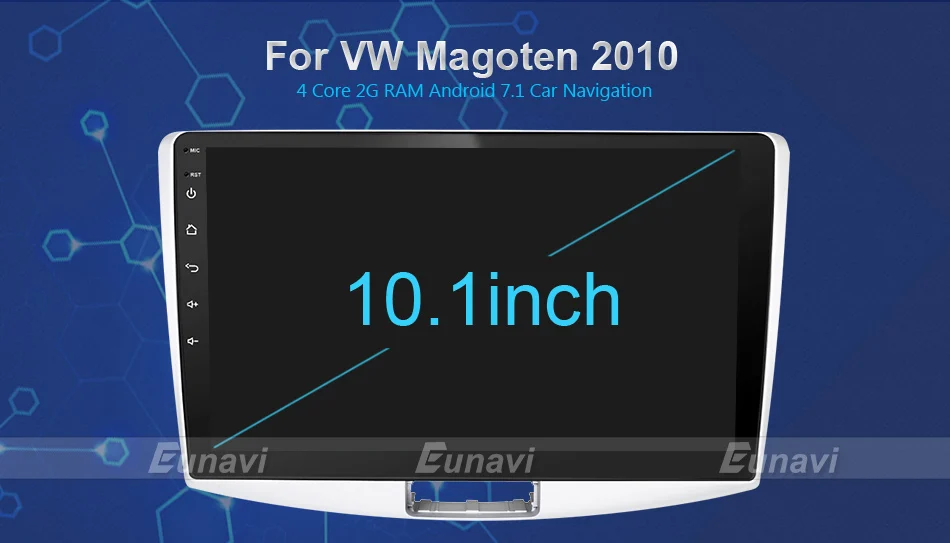Cheap Eunavi Quad Core 2G RAM 32G ROM Android 7.1 2 din Car Radio GPS Navi For VW Skoda Magotan POLO PASSAT Golf 7 Jetta Super Octavia 5